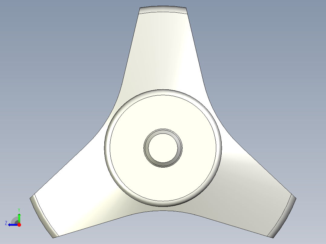 ''三瓣型把手VB.639P-3D多系列多零件图纸模型右视图