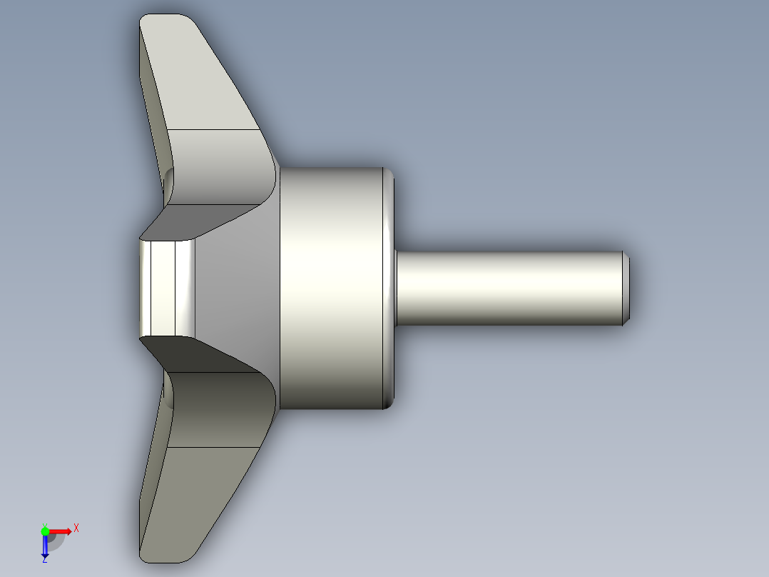 ''三瓣型把手VB.639P-3D多系列多零件图纸模型俯视图