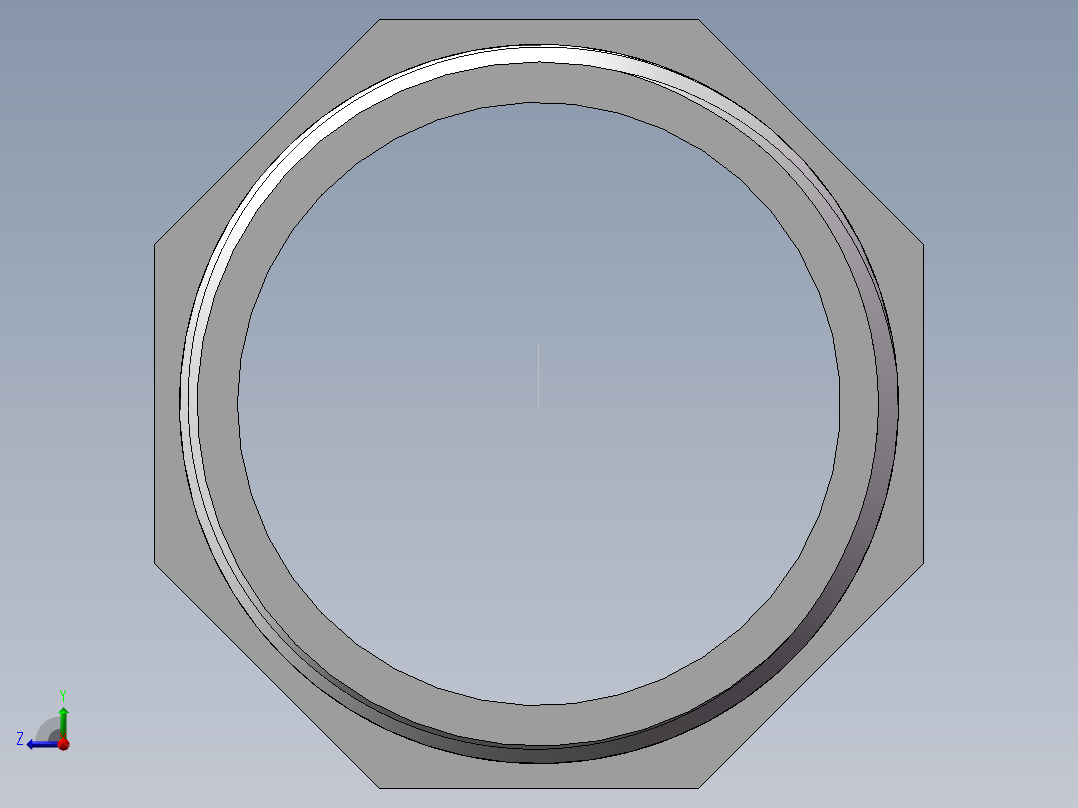 对丝-六角等径 DN32右视图