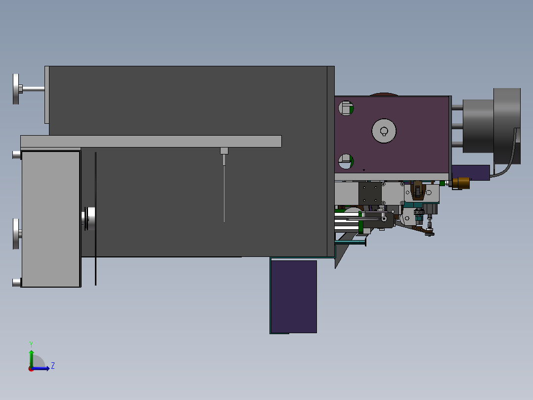 凸轮机构驱动导线焊接机左视图
