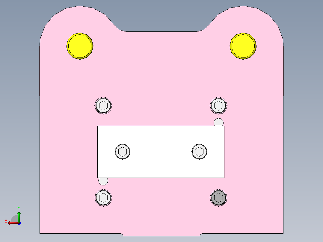 Q262-支撑架冲压（冲裁）复合模具设计【三维SolidWorks】后视图