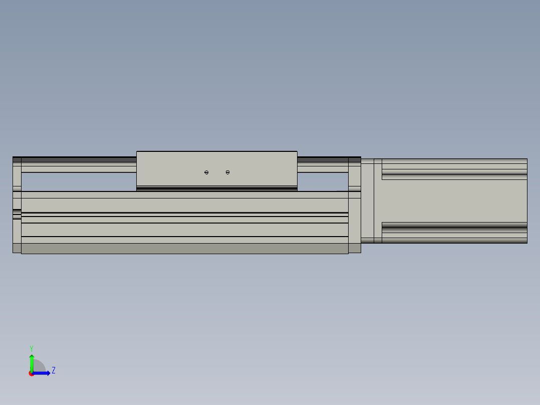 东锦丝杆传动-直线滑台模组DH170-C-L10-S50-BC-P750W-C3左视图