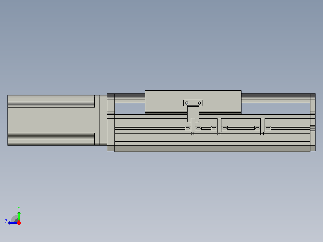 东锦丝杆传动-直线滑台模组DH170-C-L10-S50-BC-P750W-C3右视图