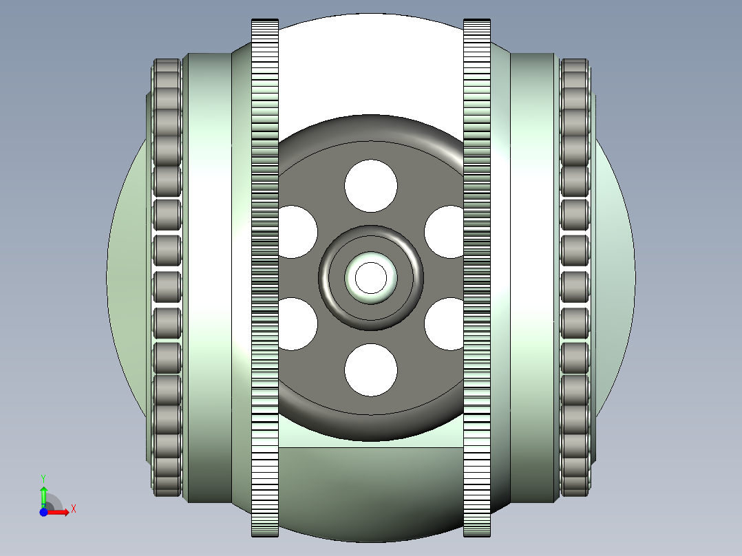 212仿人机器人骨架UG设计前视图