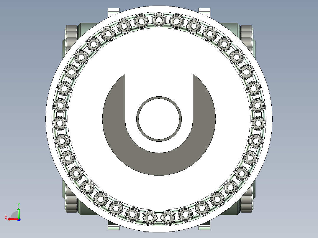 212仿人机器人骨架UG设计后视图