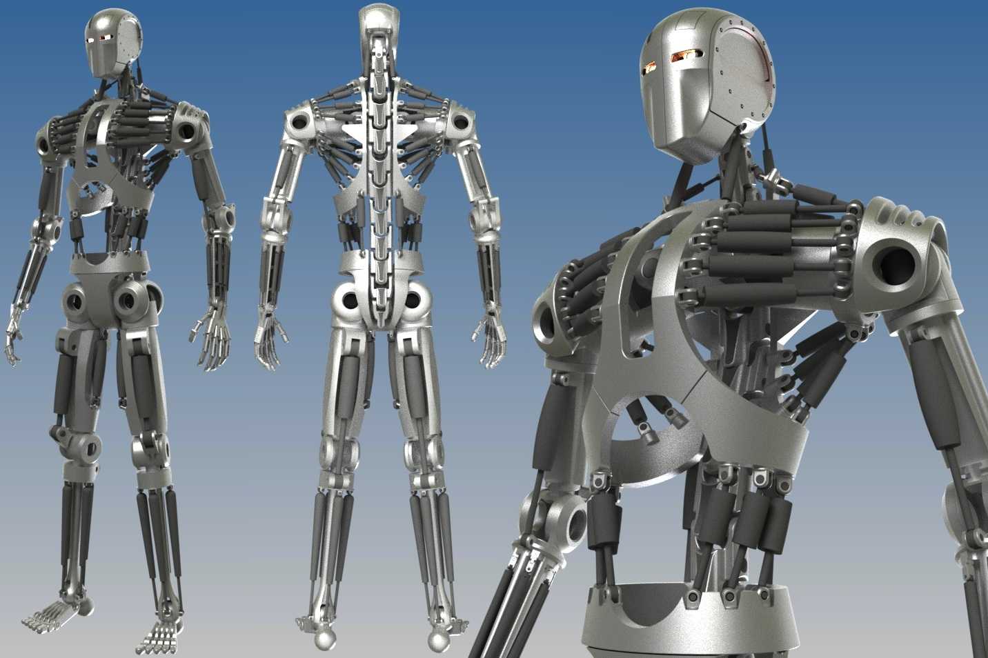 212仿人机器人骨架UG设计