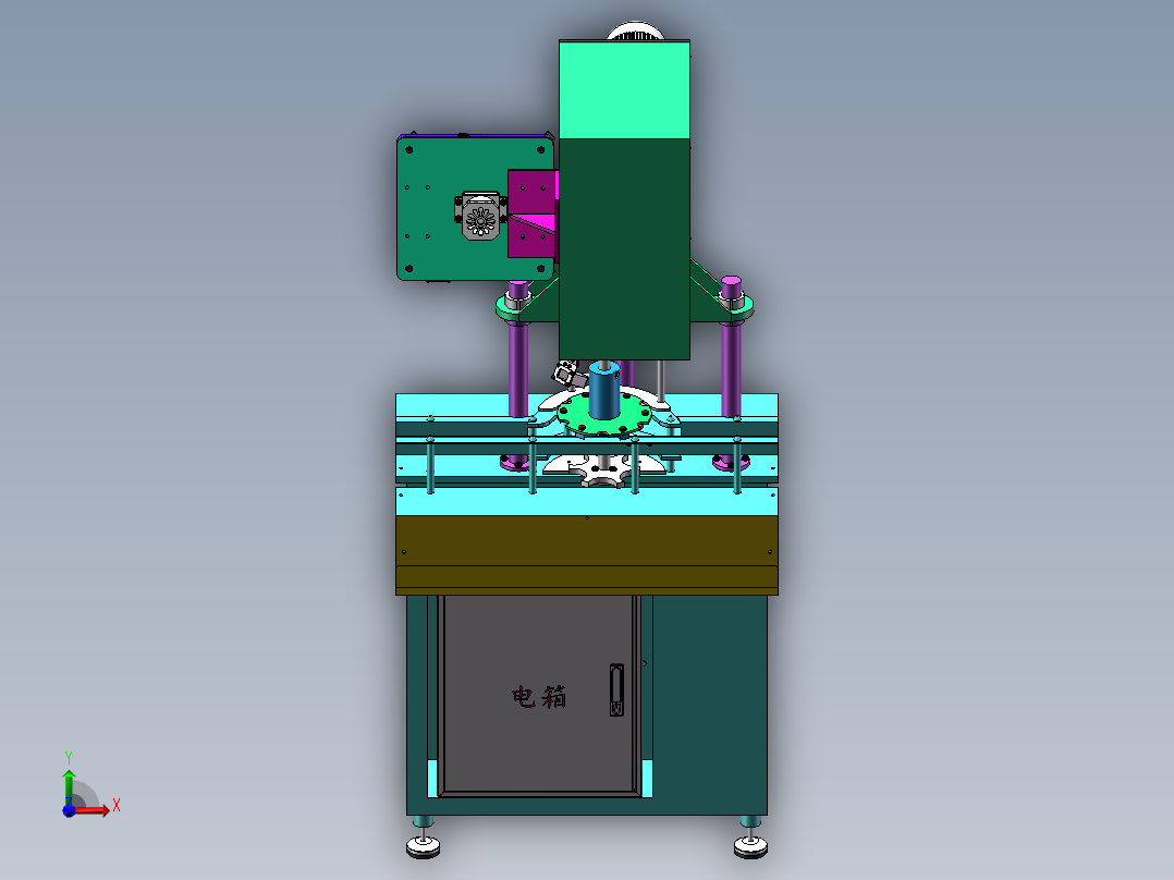 盖子压紧工装设备sw18可编辑前视图