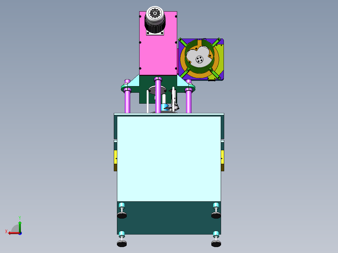 盖子压紧工装设备sw18可编辑后视图